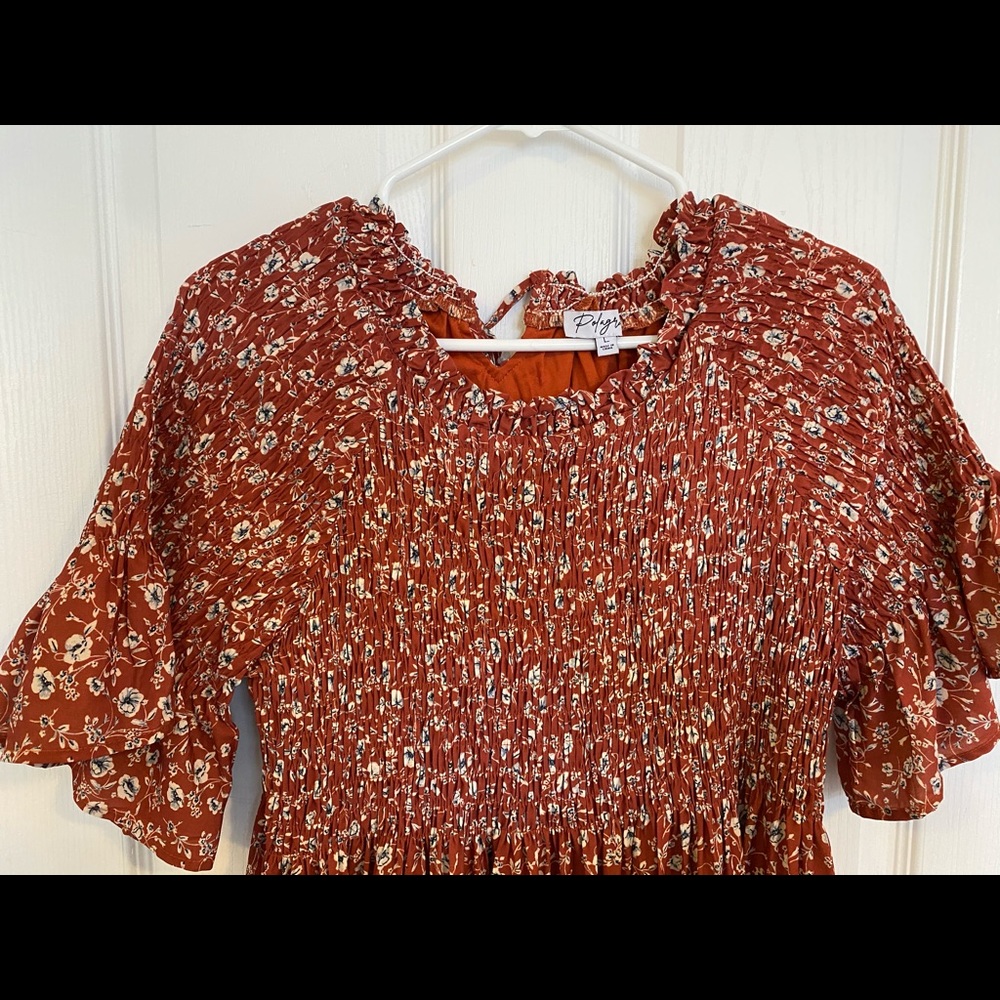 Burnt orange dress!
